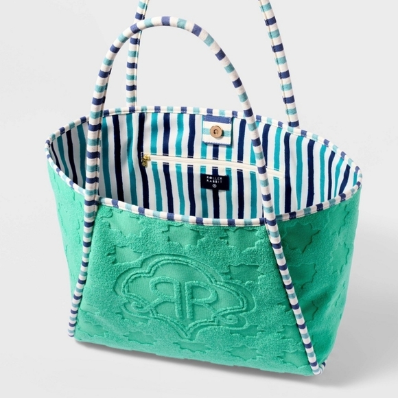 NWT Roller Rabbit Target Star Geo Terry Beach Large Tote Bag - Picture 5 of 13
